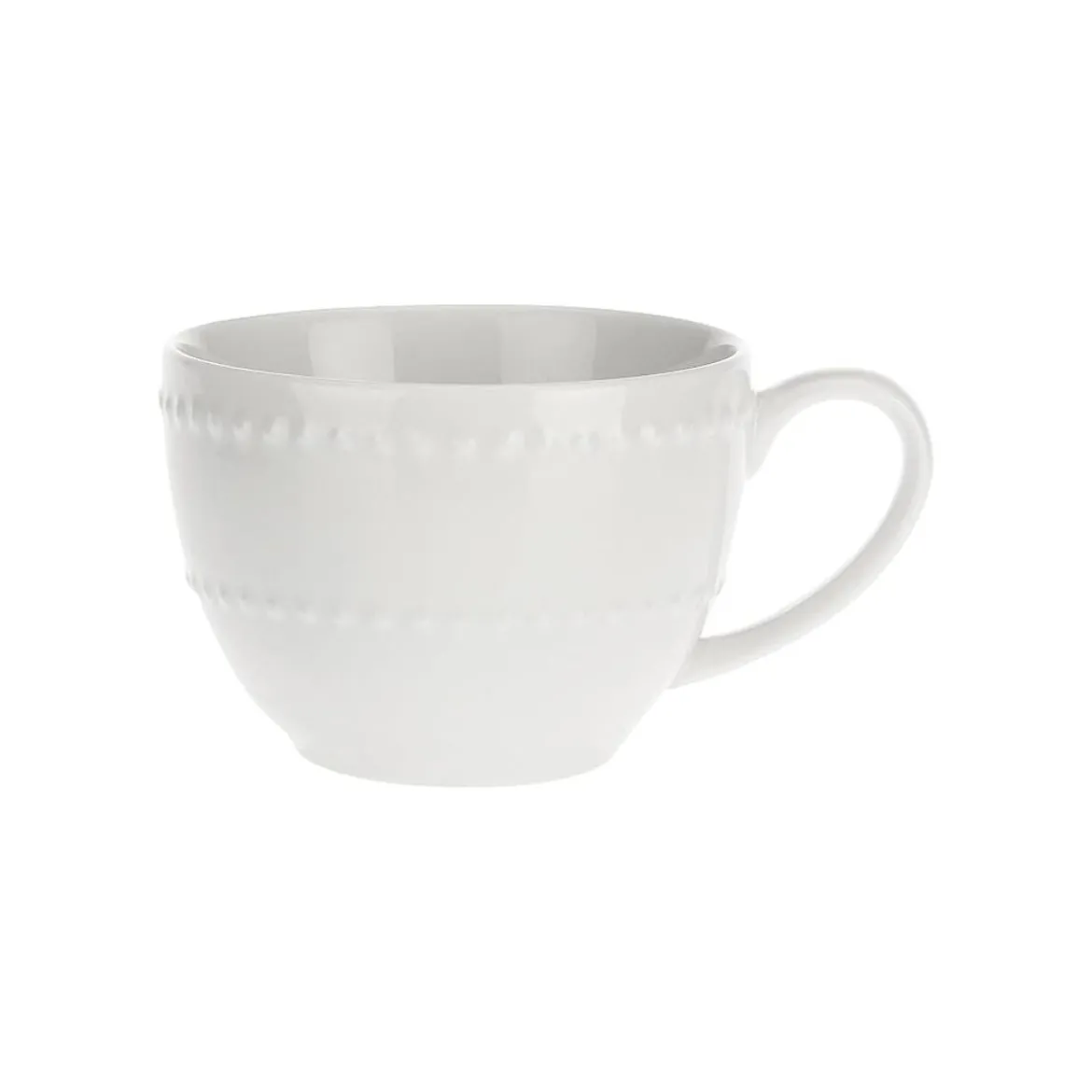 Set de 6 tazas con plato de porcelana Collina La Porcellana Bianca