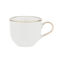 Set de taza y plato de porcelana Maesta La Porcellana Bianca