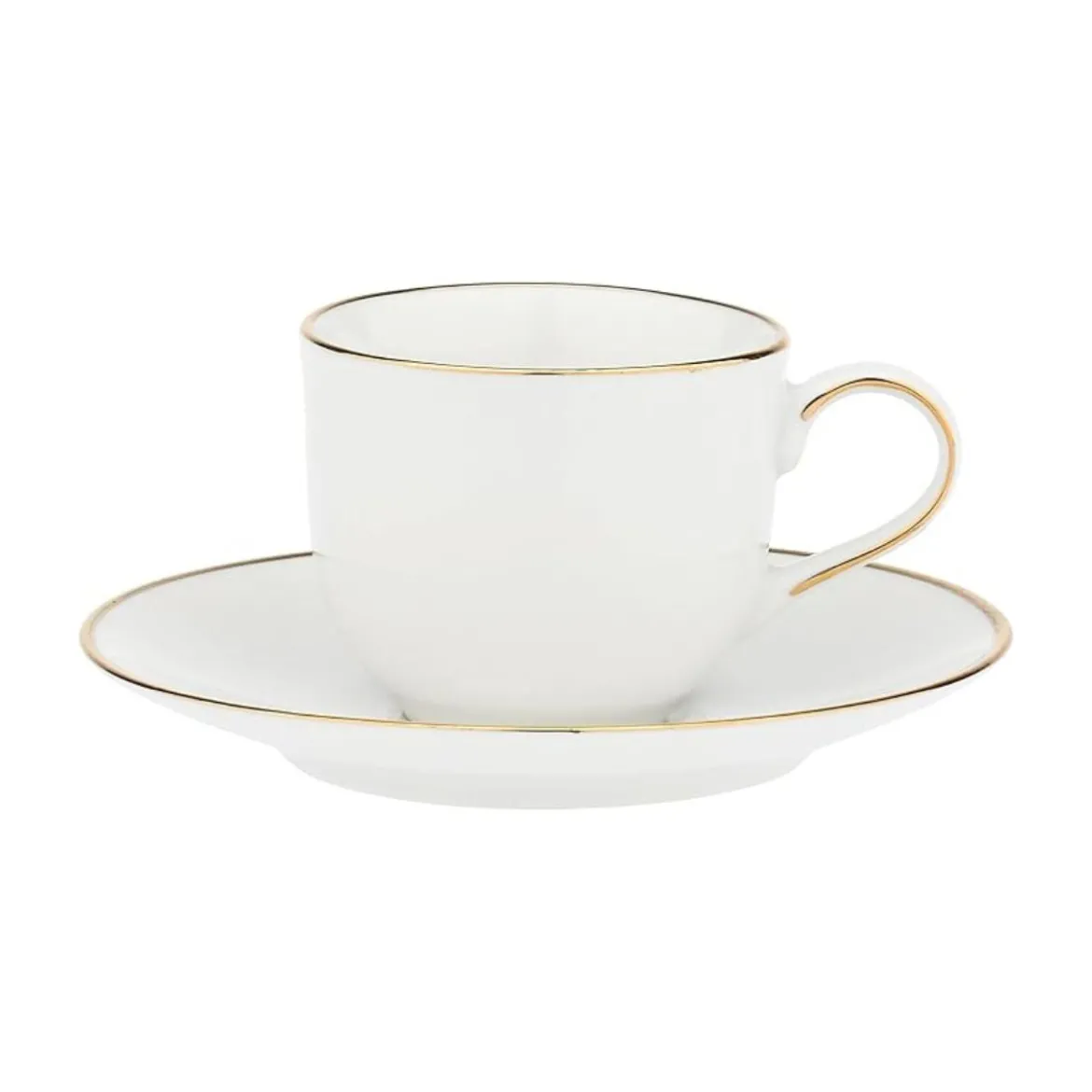 Set de taza y plato de porcelana Maesta La Porcellana Bianca