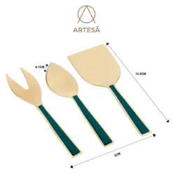 Set de 3 utensilios para queso inox dorado Artesà KitchenCraft