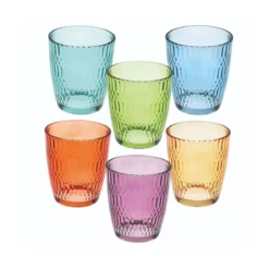 Set de 6 vasos de vidrio Tognana
