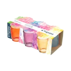 Set de 6 vasos de vidrio Tognana