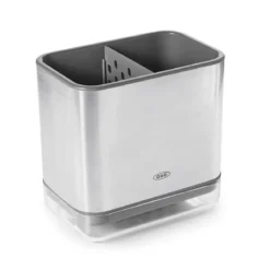 Soporte para cepillos y estropajos de acero inoxidable OXO