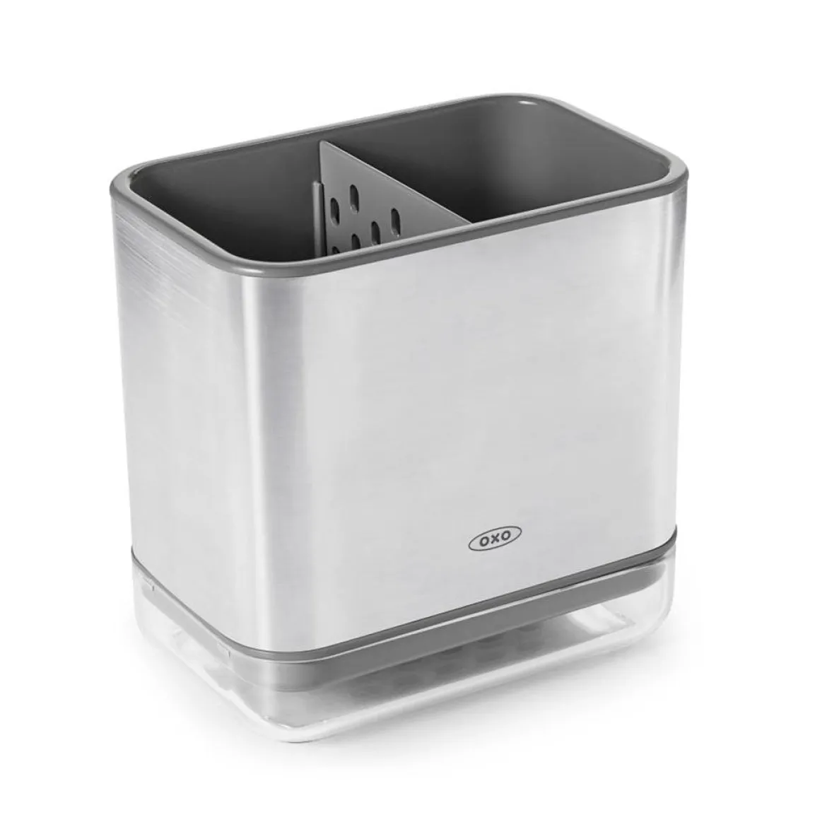 Soporte para cepillos y estropajos de acero inoxidable OXO
