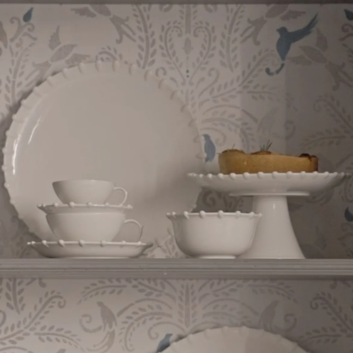Stand para tartas de porcelana Romeo La Porcellana Bianca