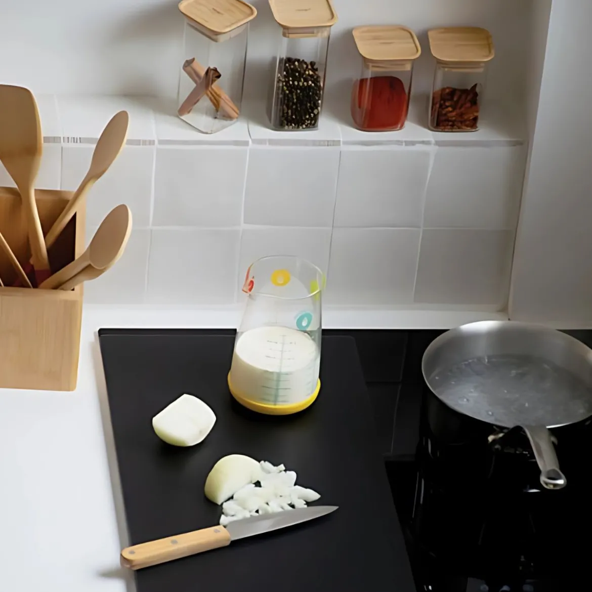 Tabla de vidrio para cocina y encimera Pebbly