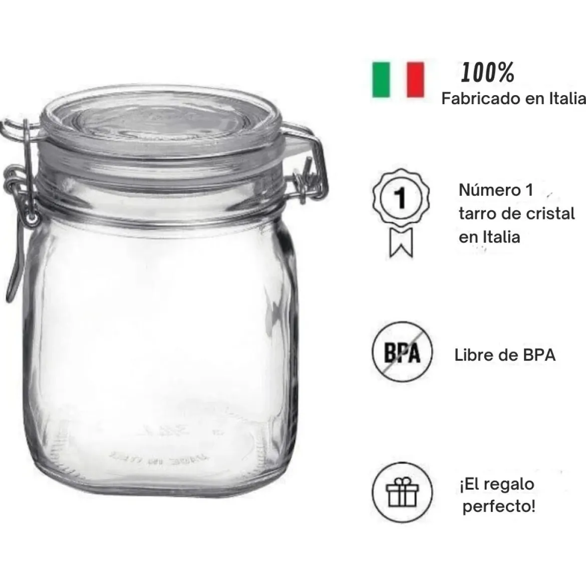 Tarro hermético de 500 a 2000 ml Fido Bormioli Rocco