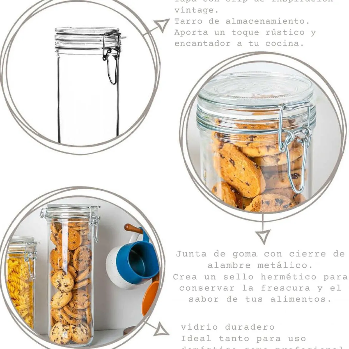 Tarro hermético de 500 a 2000 ml Fido Bormioli Rocco