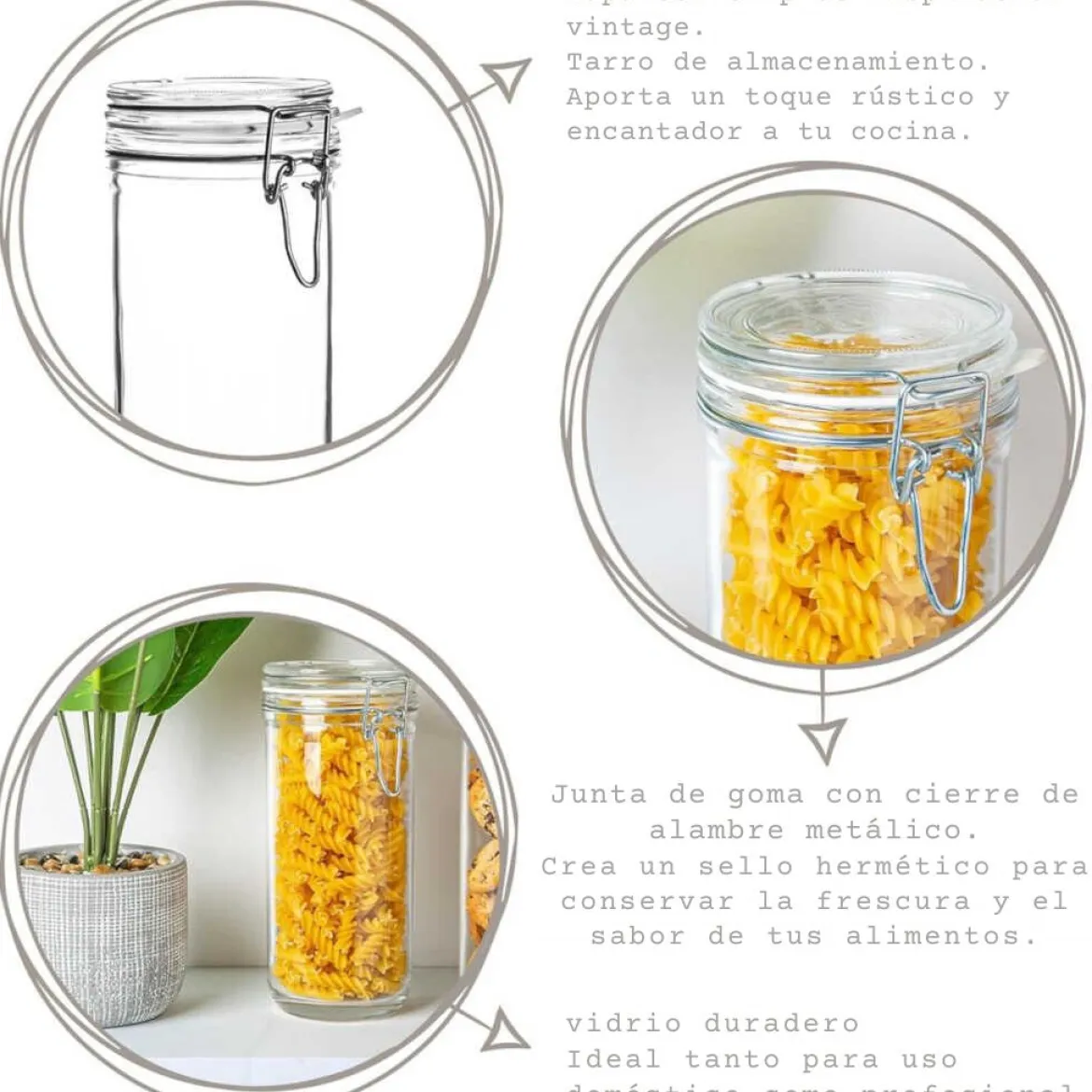 Tarro hermético de 500 a 2000 ml Fido Bormioli Rocco