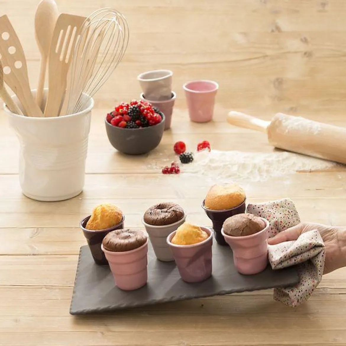 Taza arrugada tipo espresso de porcelana 80 ml Revol