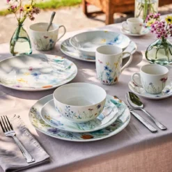 Tazas de porcelana con y sin plato 420ml Florenne Tognana