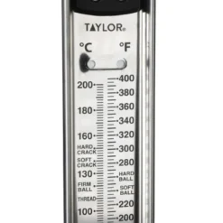 Termómetro para azúcar y frituras de acero inox, con clip de Taylor