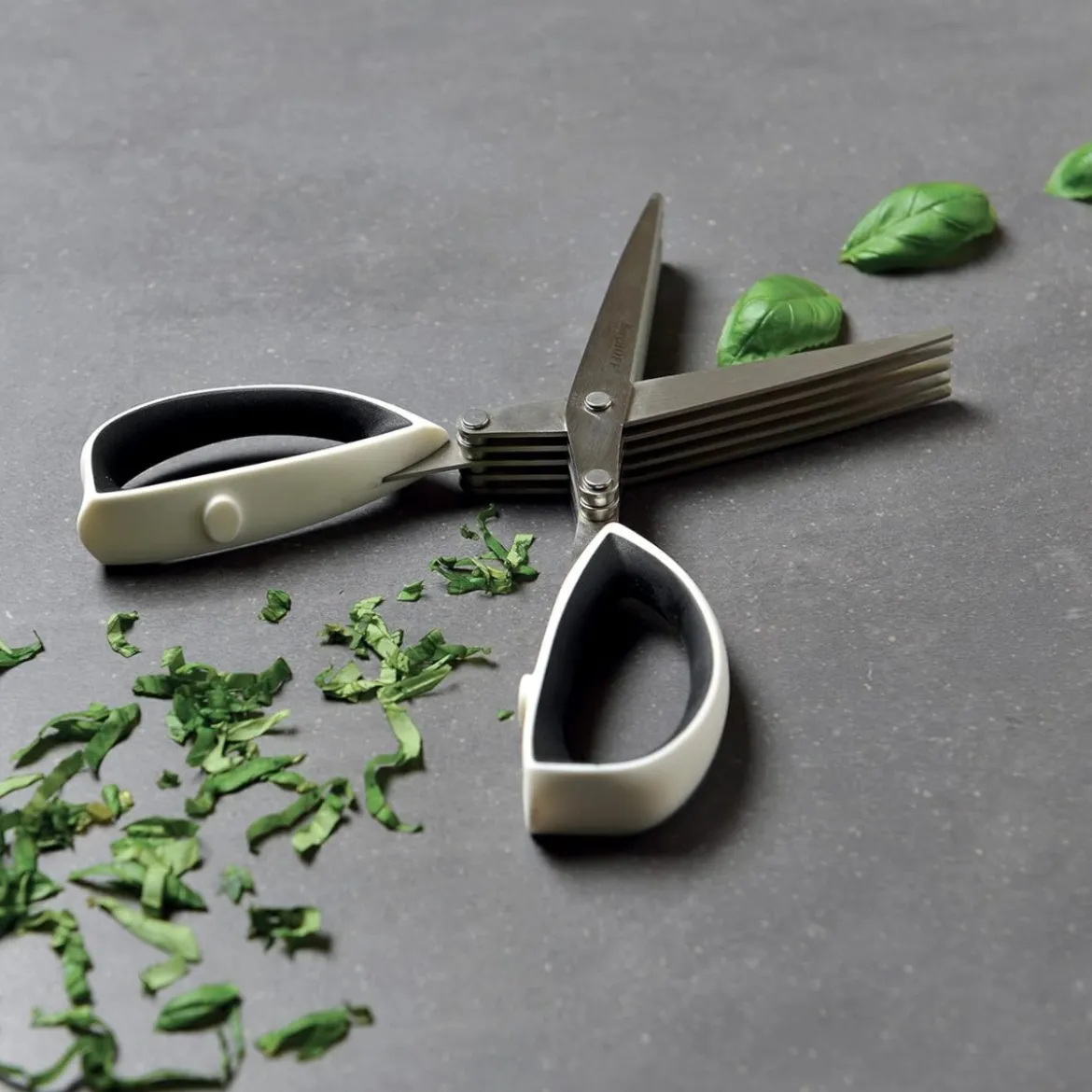 Tijeras para hierbas y aromáticas de 5 cortes con cepillo Berghoff