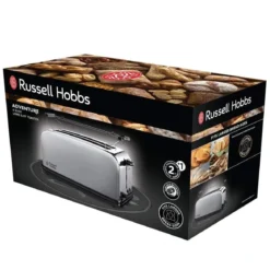 Tostadora 2 ranuras largas acero inoxidable Russell Hobbs