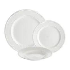 Vajilla de 18 piezas de porcelana Collina La Porcellana Bianca