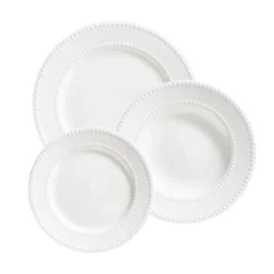 Vajilla de 18 piezas de porcelana Collina La Porcellana Bianca