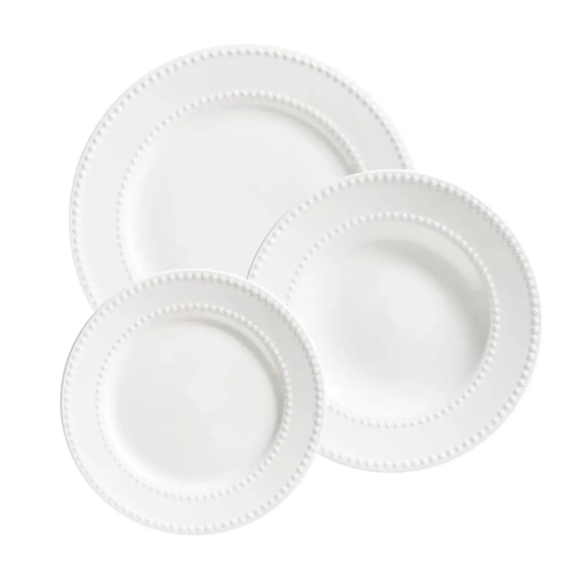 Vajilla de 18 piezas de porcelana Collina La Porcellana Bianca