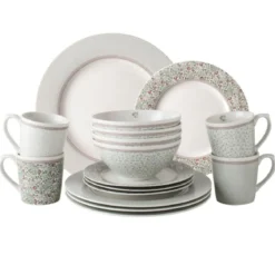 Vajilla de 16 piezas de porcelana Wild Clematis Laura Ashley