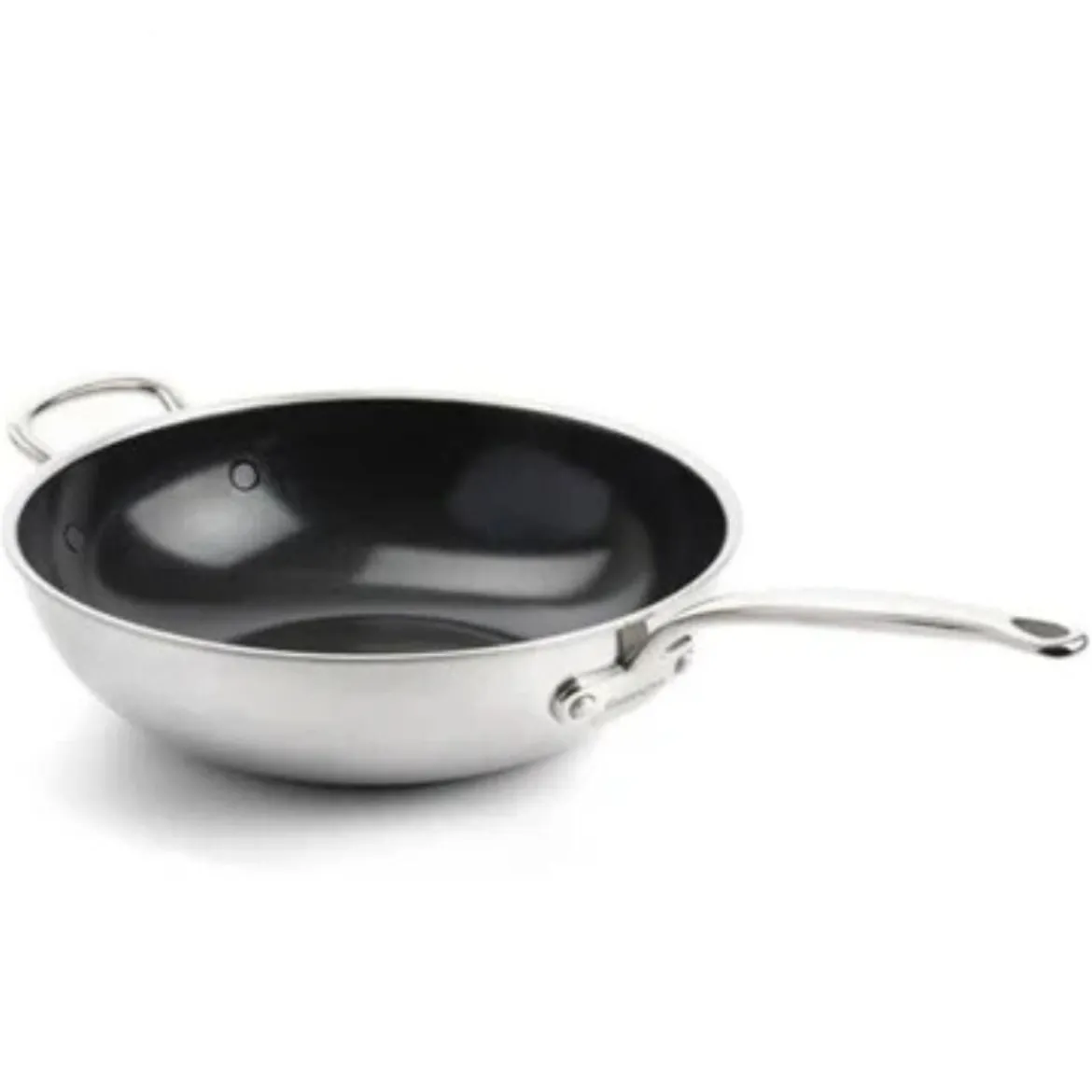 Wok cerámico con exterior de acero inoxidable Premiere GreenPan