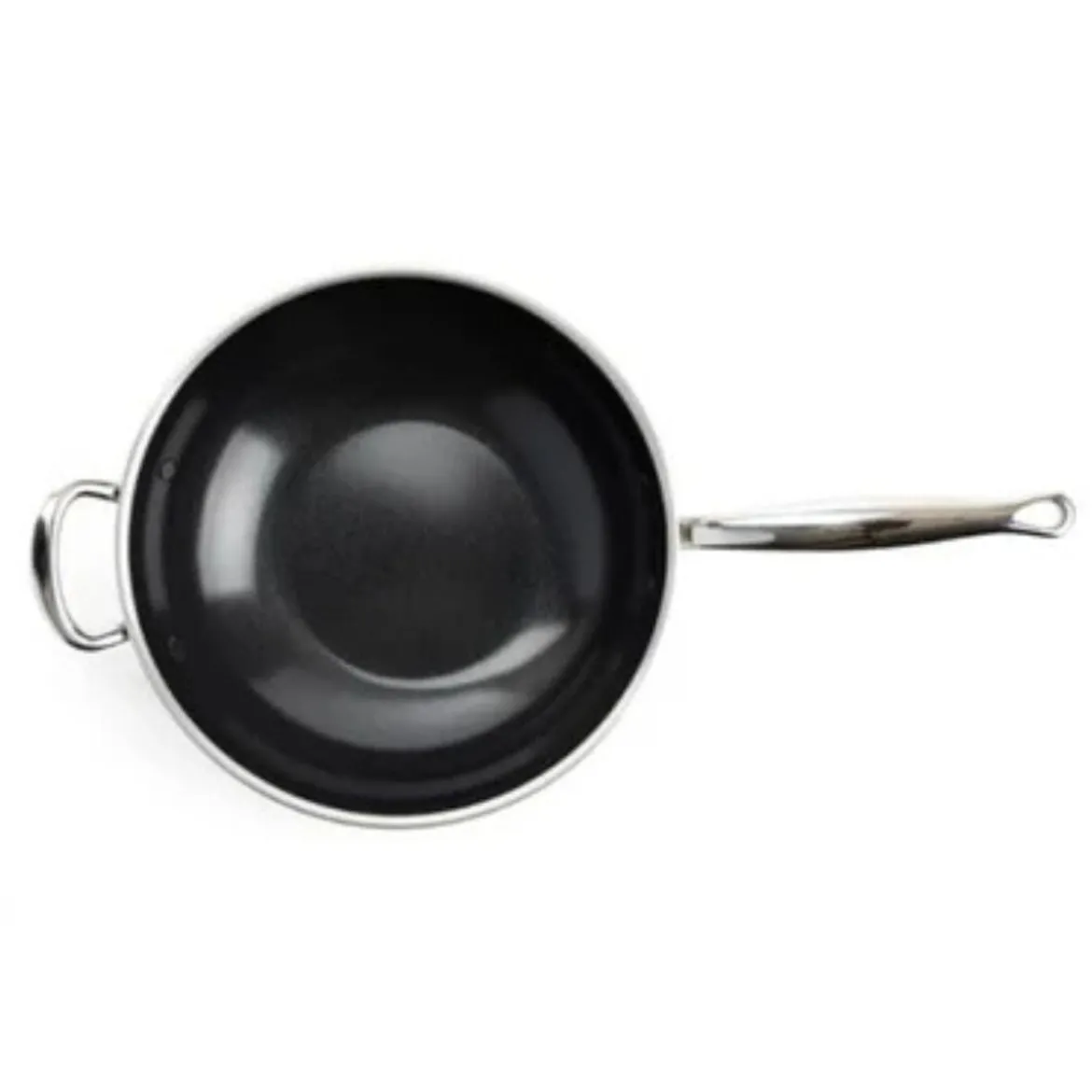 Wok cerámico con exterior de acero inoxidable Premiere GreenPan