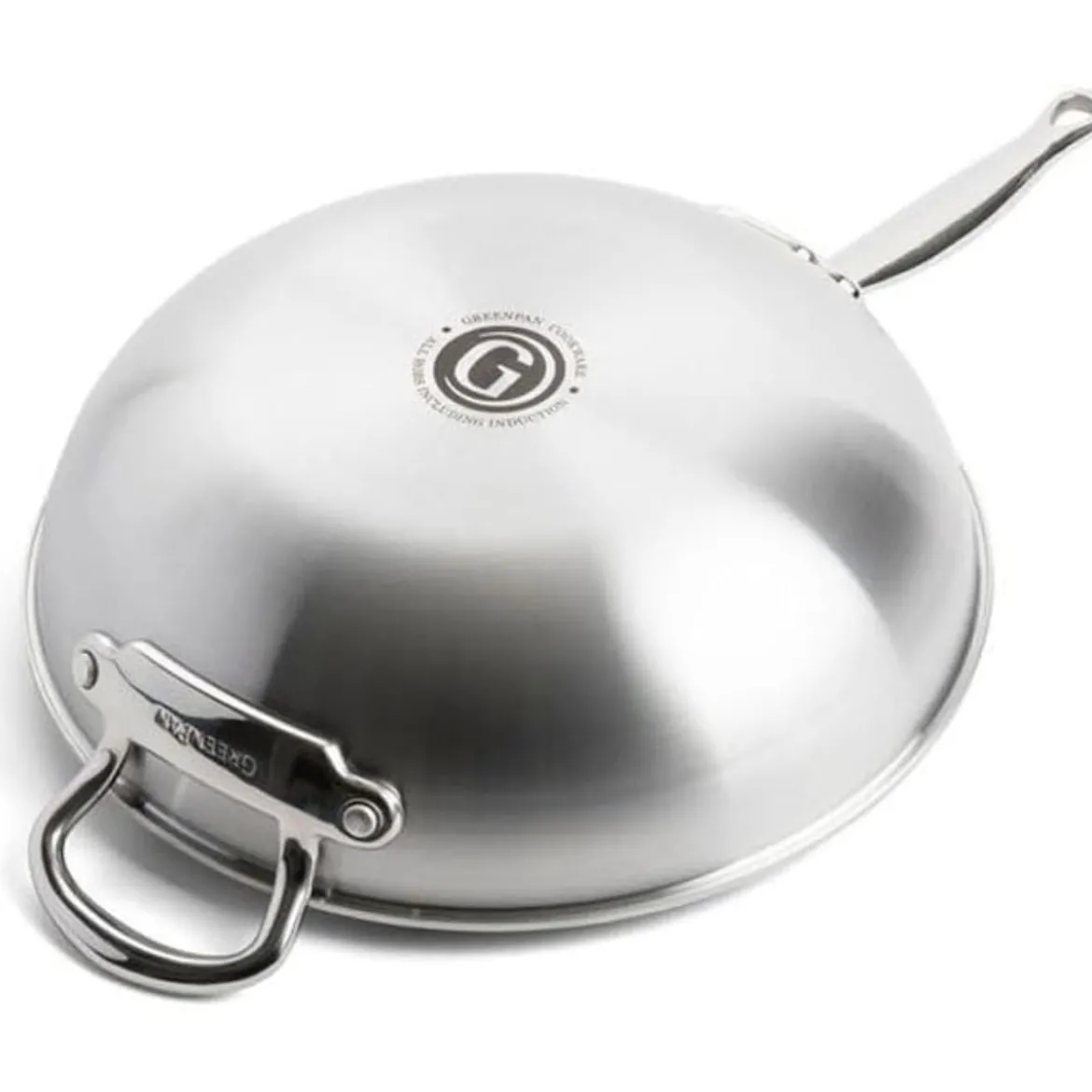 Wok cerámico con exterior de acero inoxidable Premiere GreenPan