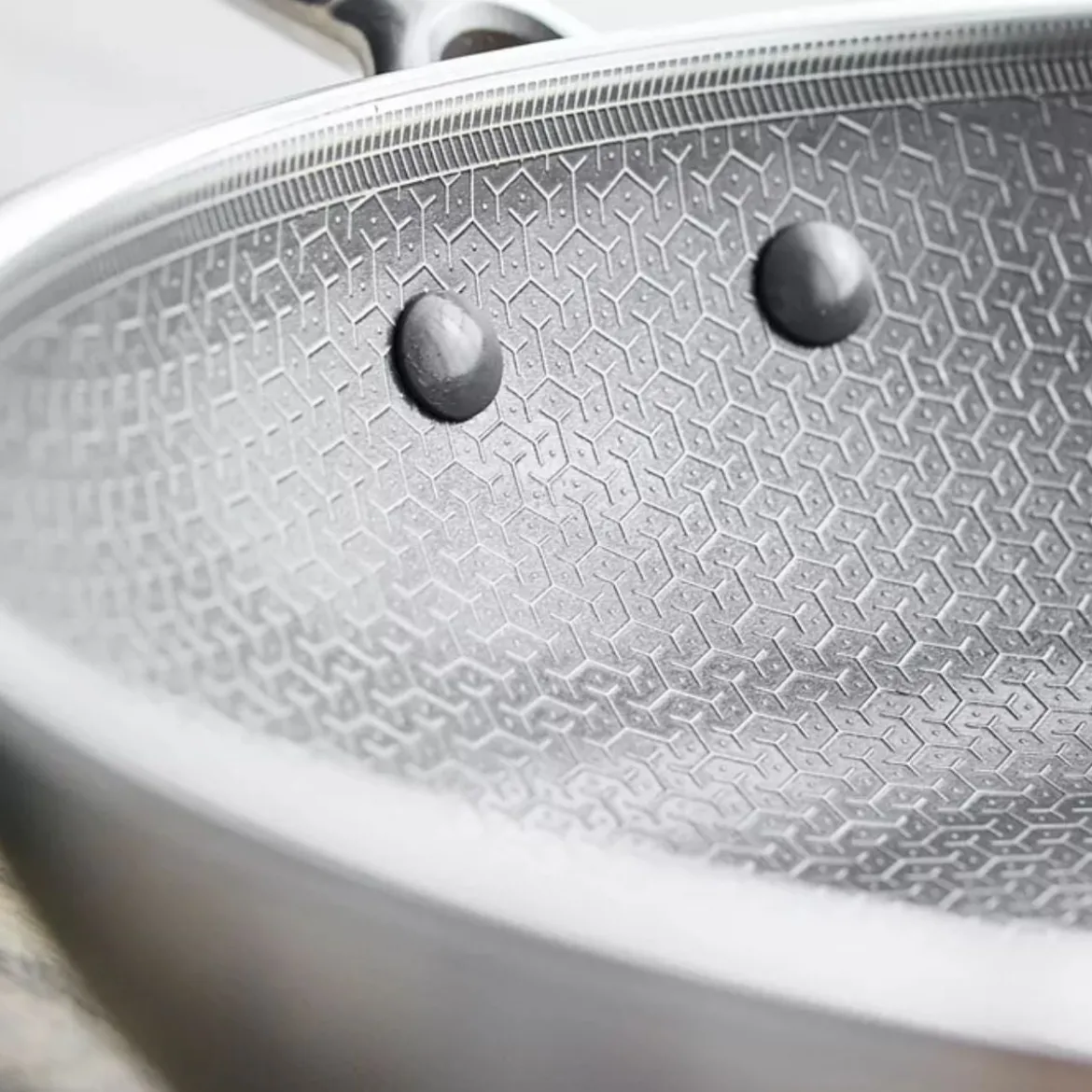 Wok cerámico de acero inoxidable tricapa con fondo de nido de abeja Apex GreenPan