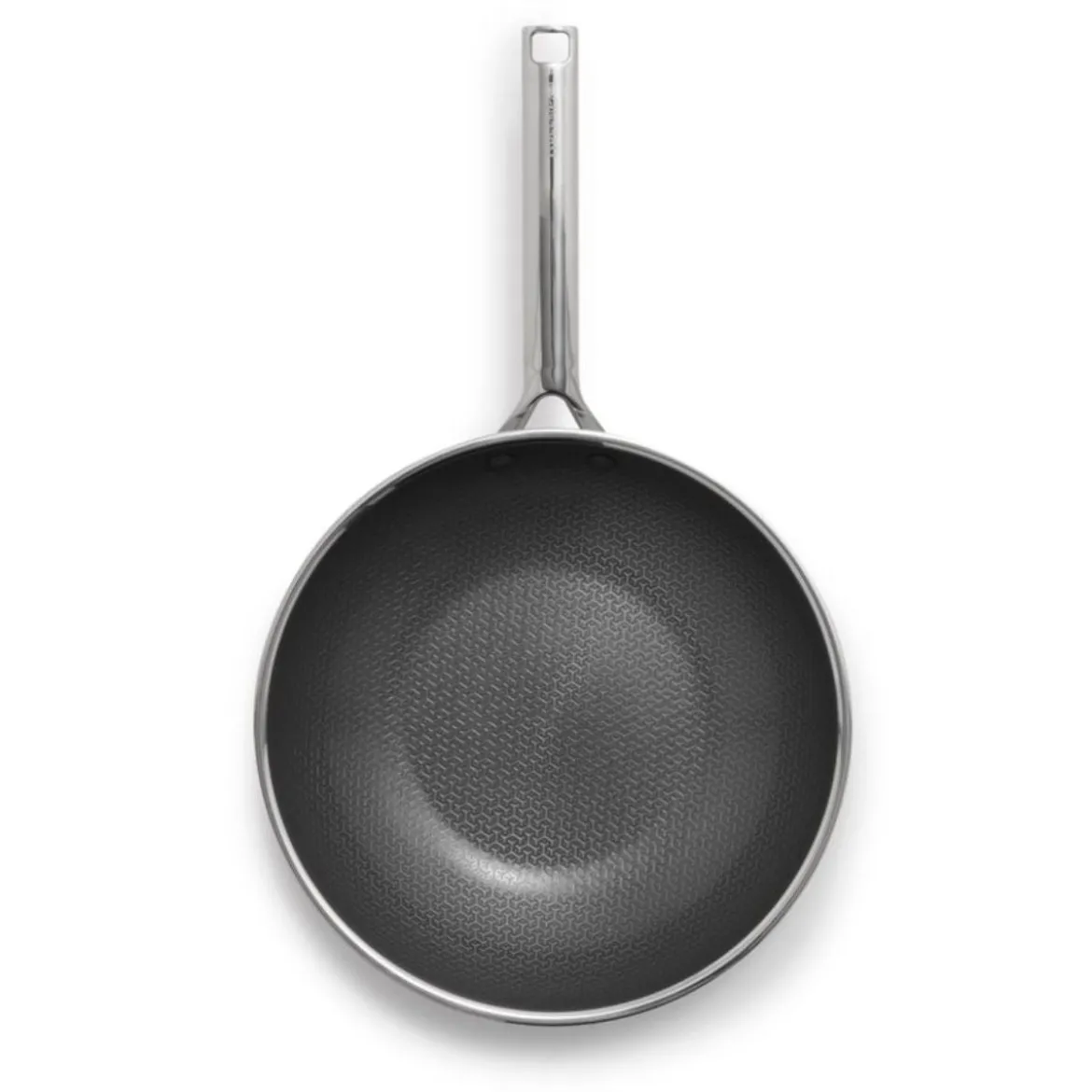 Wok cerámico de acero inoxidable tricapa con fondo de nido de abeja Apex GreenPan