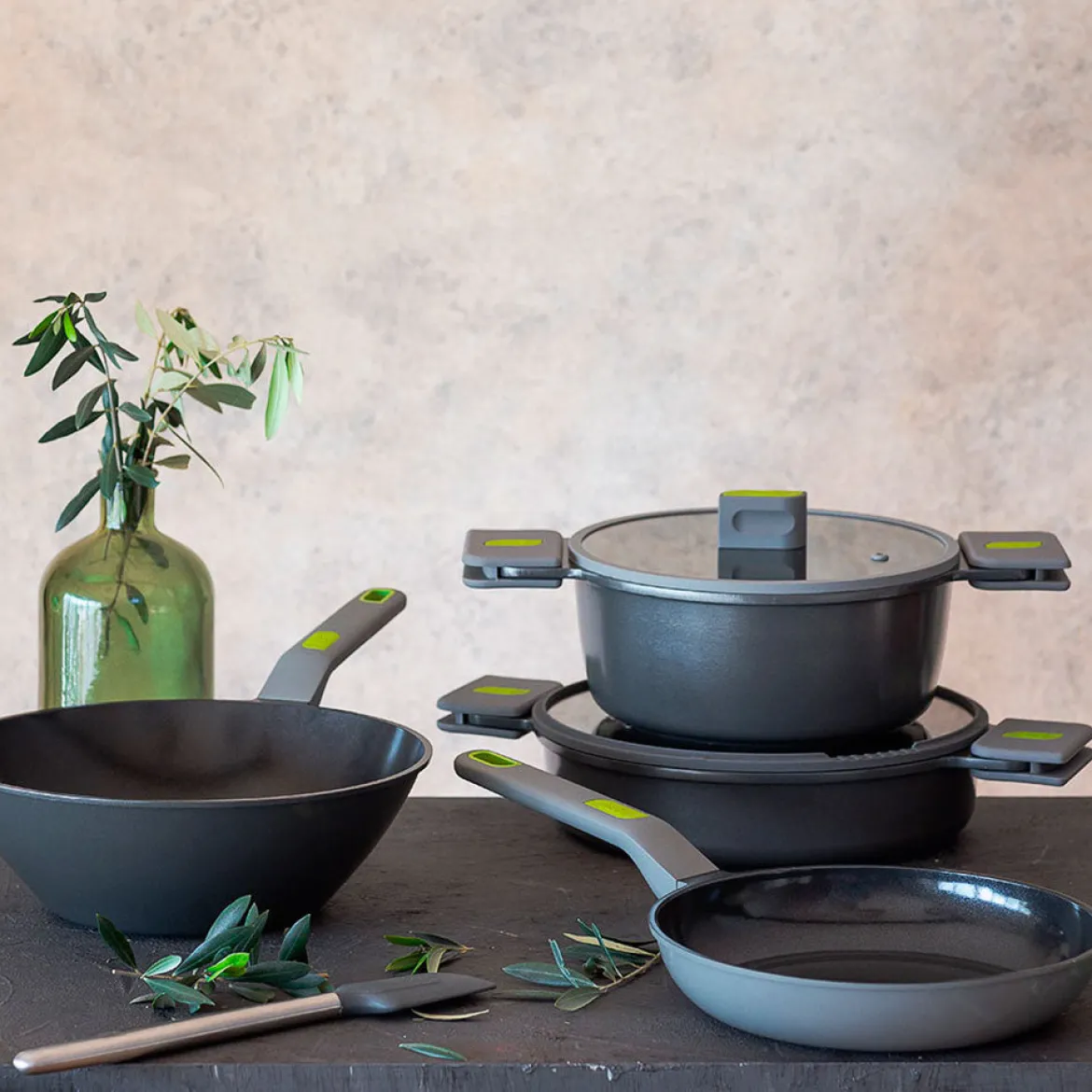 Wok con antiadherente cerámico Life BRA