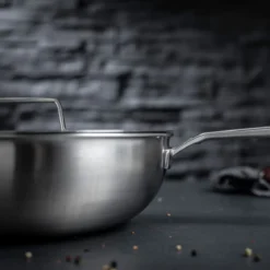 Wok de acero inoxidable multicapa FivePly Kuhn Rikon