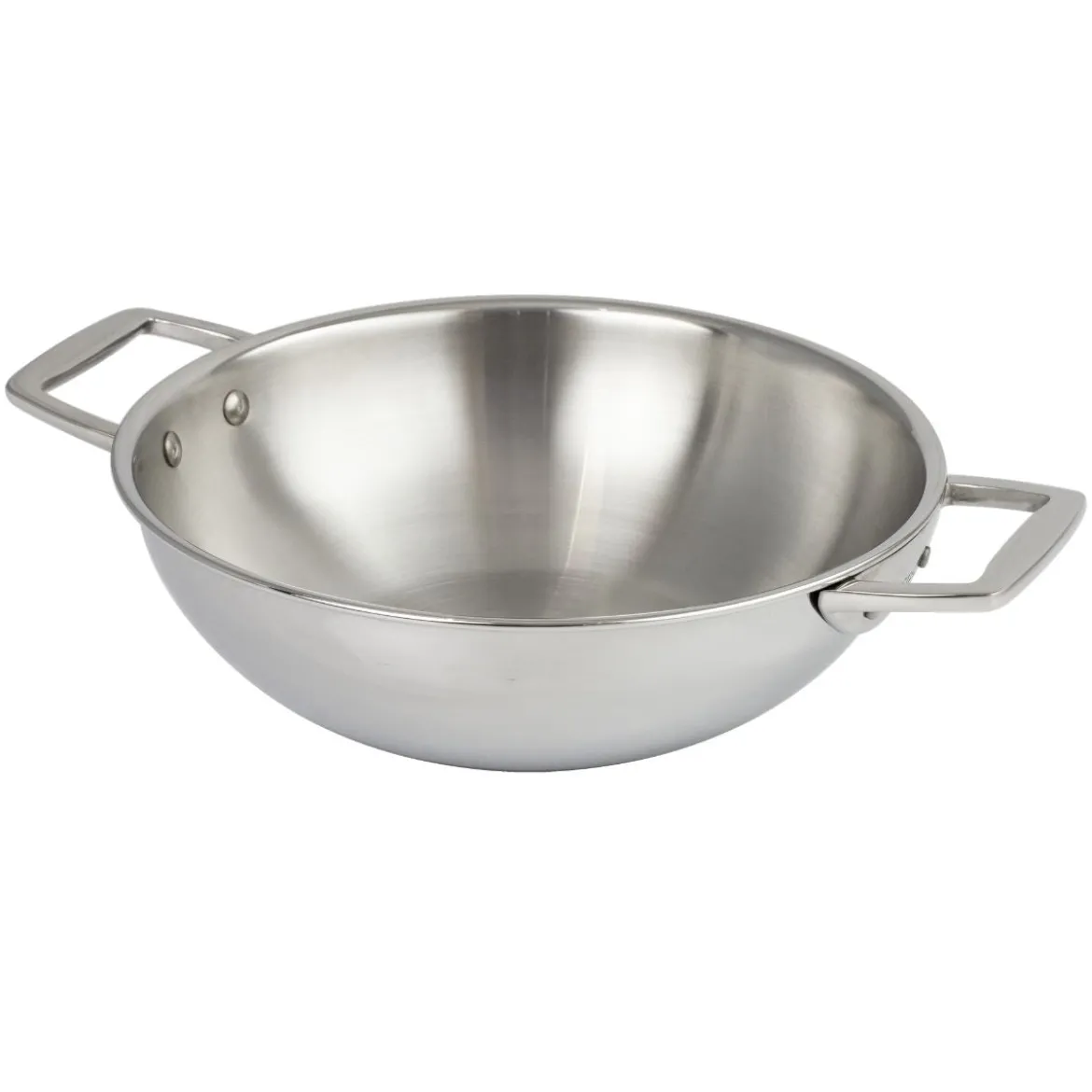 Wok de acero inoxidable 3-Ply con tapa de cristal Castel'Pro Cristel